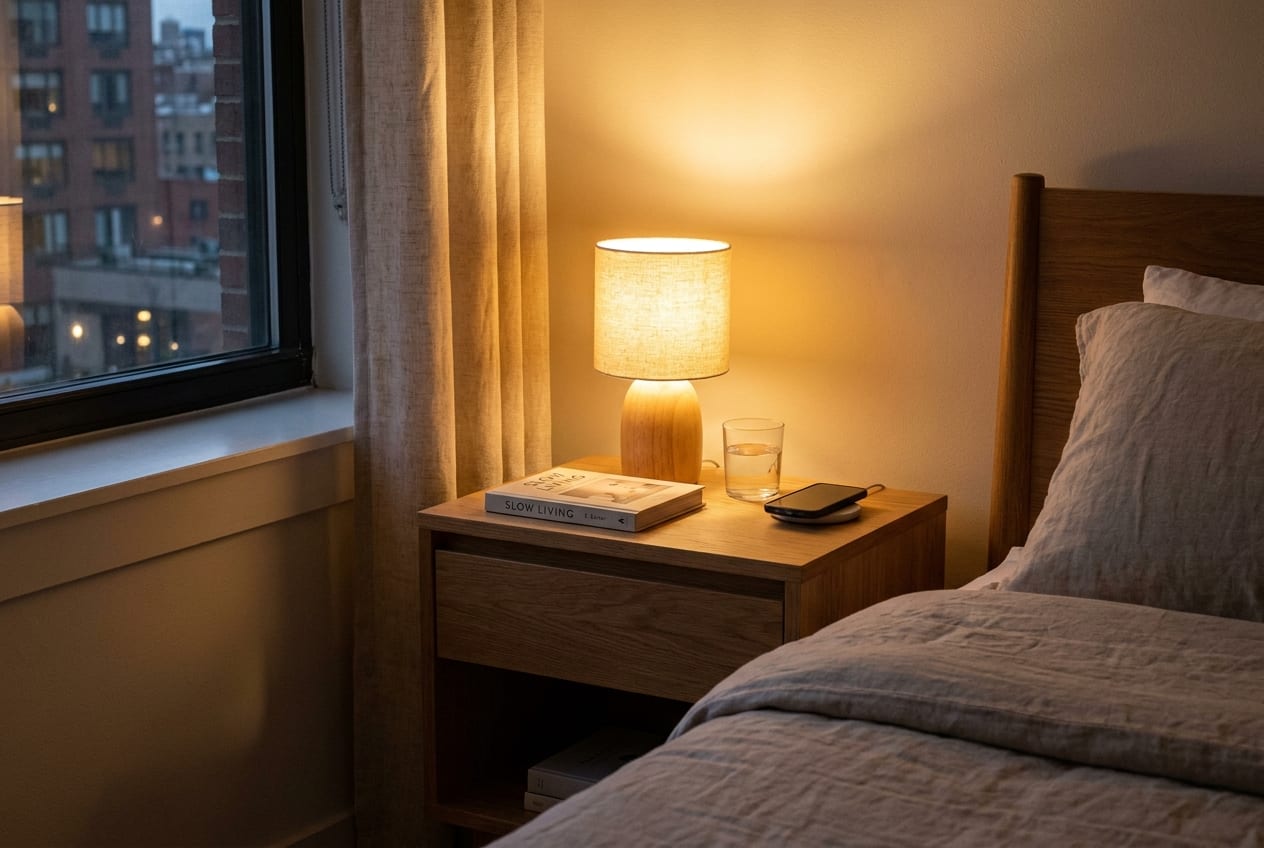 Mesita de noche organizada: ideas simples y el gadget que la mejora