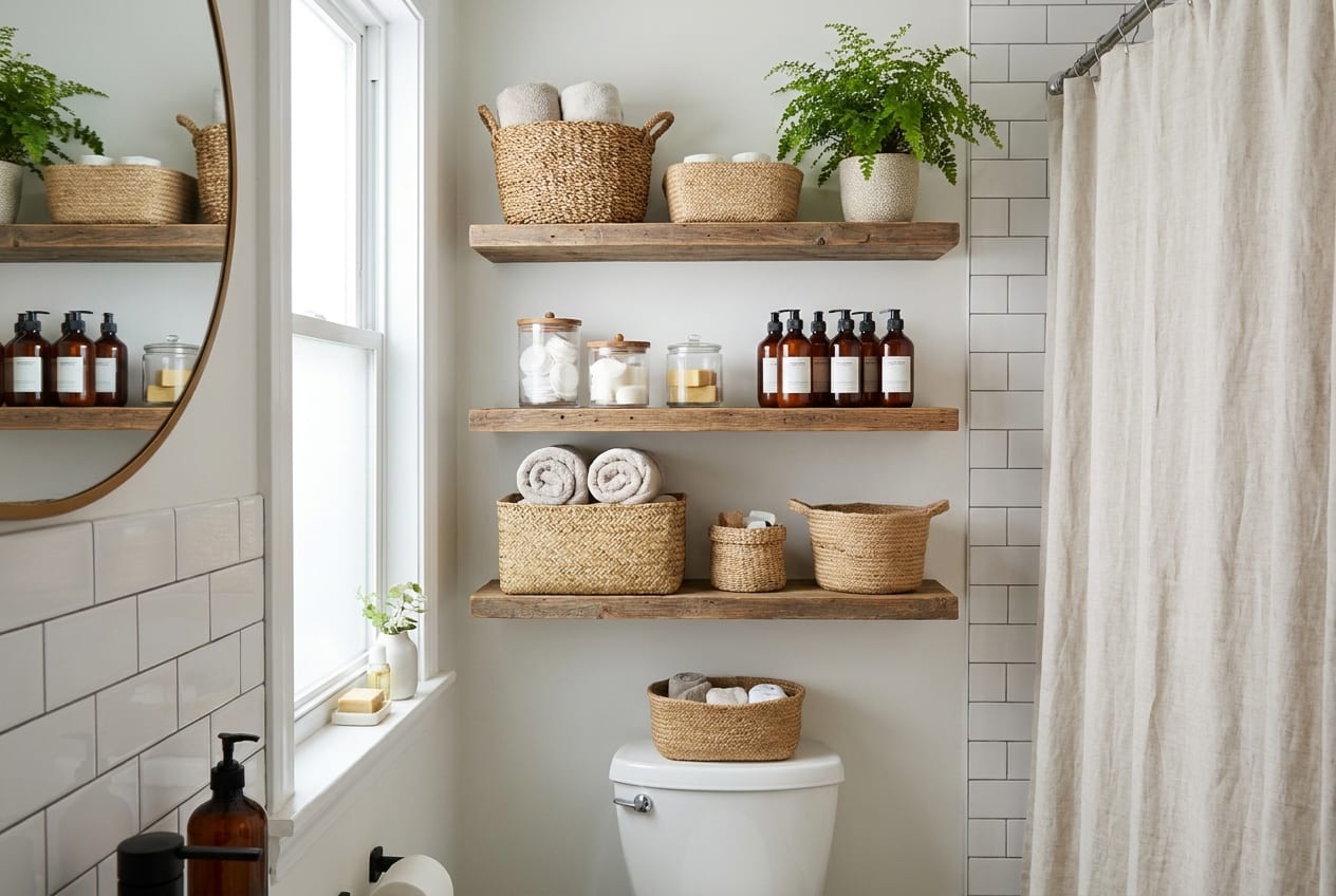 Organizar un baño pequeño sin obras: 12 trucos que funcionan de verdad