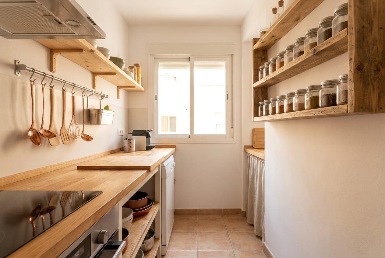 Cómo organizar una cocina pequeña: 12 ideas que de verdad funcionan